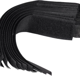 Dirželiai laidams su velcro | juodi | 150 mm / 10 vnt. (73850)