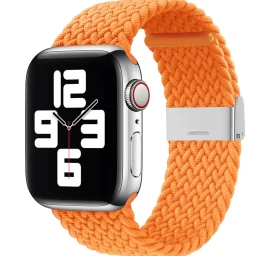 Dirželis Dirželis Audinys apple Watch Ultra / 9 / 8 / 7 / 6 / Se / 5 / 4 / 3 / 2 (49 / 45 / 44 / 42 Mm) Pintas - Oranžinis Dirželis Dirželis Audinys apple Watch Ultra / 9 / 8 / 7 / 6 / Se / 5 / 4 / 3 / 2 (49 / 45 / 44 / 42 Mm) Pintas - Oranžinis