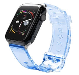 Dirželis šviesus Silikoninis Dirželis Apyrankė, Skirta Laikrodžiui Watch 6 / 5 / 4 / 3 / 2 (44 Mm / 42 Mm), Mėlyna Dirželis šviesus Silikoninis Dirželis Apyrankė, Skirta Laikrodžiui Watch 6 / 5 / 4 / 3 / 2 (44 Mm / 42 Mm), Mėlyna