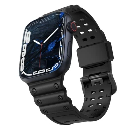 Dirželis Triguba Apsauga Apple Watch Se, 9, 8, 7, 6, 5, 4, 3, 2, 1 (41, 40, 38 Mm) Apyrankės Juosta Juoda Dirželis Triguba Apsauga Apple Watch Se, 9, 8, 7, 6, 5, 4, 3, 2, 1 (41, 40, 38 Mm) Apyrankės Juosta Juoda