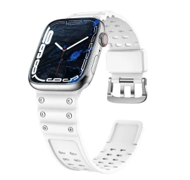 Dirželis Triple Protection Band, Skirtas Apple Watch Se, 9, 8, 7, 6, 5, 4, 3, 2, 1 (41, 40, 38 Mm) Apyrankės Dirželiui, Baltas