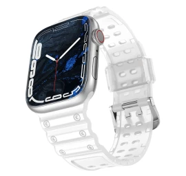 Dirželis Triple Protection Band, Skirtas Apple Watch Se, 9, 8, 7, 6, 5, 4, 3, 2, 2, 1 (41, 40, 38 Mm) Permatomas Apyrankės Dirželis