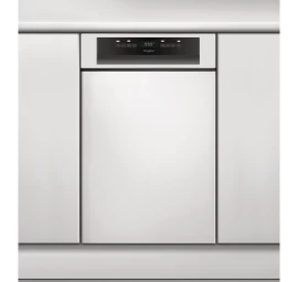 Dishwasher for installation Whirlpool WSBO 3O23 PF X (External; black and silver color)