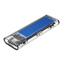 Disko Korpusas Tcm2-c3 M.2 Nvme Su Usb-c 10gb/s - Permatomai Mėlynas