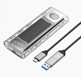Disko Korpusas Tcm2-g20 M.2 Nvme Usb-c 3.2 20gb/s - Sidabrinis Skaidrus