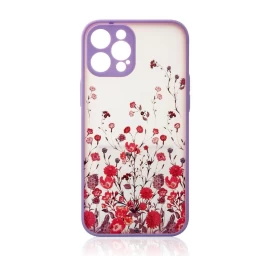 Dizaino Dėklas iphone 12 Pro Max Gėlių Dangtelis Violetinės Spalvos