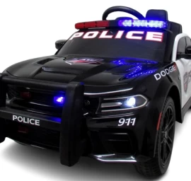 Doge Police Srt Black Akumuliatorinis Automobilis Eva Odinis Nuotolinio Valdymo Pultelis
