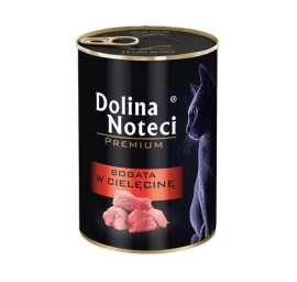 Dolina Noteci Premium šlapias kačių maistas su veršiena, 400g, konservai
