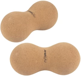 Double Kamštinis Masažinis Kamuoliukas 6,5x13 Cm Enero Fit