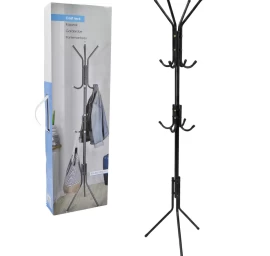 Drabužių Ir Aksesuarų Lentyna 3 Aukščiai 170 Cm Juoda