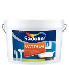 Drėgmei atsparūs sienų ir lubų dažai SADOLIN VATRUM, pusiau matiniai, baltos sp., BW bazė, 10 l