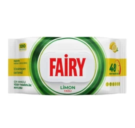 Drėgnos servetėlės „Fairy“ citrinų kvapo 100vnt