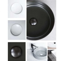 Dugno vožtuvas praustuvui Kame Click-Clack, keraminis, blizgus baltas, ACTOP-GW