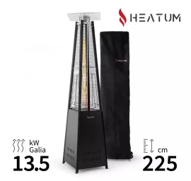 Dujinis šildytuvas Heatum Piramidė Atėnė Juoda