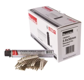 Dujų balionėlio ir vinių betonui rinkinys MAKITA Standart 2,6x40mm, 1000vnt.