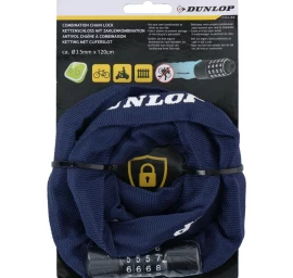 dunlop Dviračio Grandinė Su 120 Cm Ilgio Kombinuotu Užraktu - Tamsiai Mėlyna