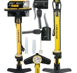 dunlop Dviračių Dirbtuvių Siurblys 230psi (16bar) Su Manometru Geltonas