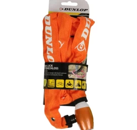 dunlop Dviračių Užrakto Grandinė 120 Cm Ilgio Oranžinė