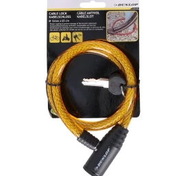 Dunlop Spiralinis Didžiųjų Dviračių Laikiklis Su Raktu 1,2x65 Cm - Geltonas