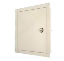 Durelės revizinės metalinės su užraktu 350x350mm baltos