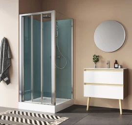 Dušo boksas RONAL MODUL 1200 su 3 dalių stumdomom durim 900x900 29094S3