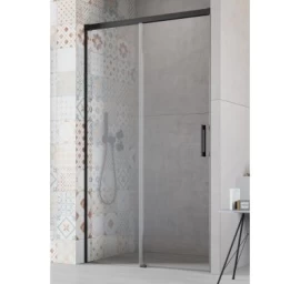 Dušo durys Radaway Idea black DWJ 140L, skaidrus stiklas 3870185401L