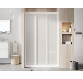Dušo durys RAVAK Supernova ASDP3, 100x198cm balta sp. ir plastikas Pearl
