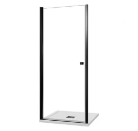 Dušo durys su atraminiu profiliu CITY Mesina Black, 100x195cm