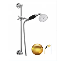 Dušo k-tas su juodu keraminiu dušeliu FIORE, auksas, 30O394O6