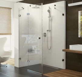 Dušo kabina Ravak BSDPS-120/80 L chromas+stiklas Transpa rent, 0ULG4A00Z1