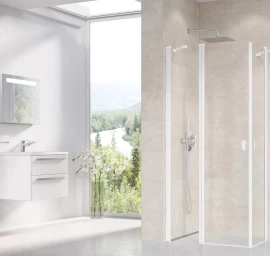 Dušo kabina Ravak CRV2 110, balta matinė+stiklas Transparent, 1QVD0E00Z1