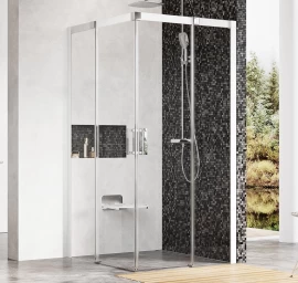 Dušo kabina Ravak Matrix MSRV4-100/100 balta+stiklas Transparent 1WVAA100Z1
