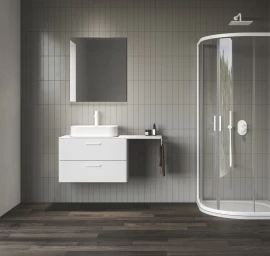 Dušo kabina Ravak NBLCP4 80x80, balta matinė+stiklas Transparent, 3BM40E00Z1