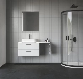 Dušo kabina Ravak NBLCP4 80x80, juoda+stiklas Transparent, 3BM40300Z1