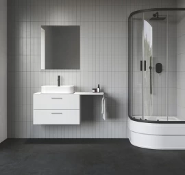 Dušo kabina Ravak NBLCP4 Sabina 80x80, juoda+stiklas Transparent, 3BM40340Z1