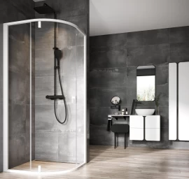 Dušo kabina Ravak NSKK3 100x100, balta matinė+stiklas Transparent, 3O6AAE01Z1