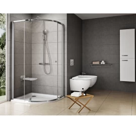 Dušo kabina RAVAK Pivot PSKK3, 90x90cm blizgi ir skaidrus stiklas