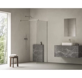 Dušo kabina RAVAK Walk-In Air Wall, 100cm blizgi ir skaidrus stiklas