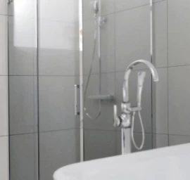 Dušo kabina Riho Ocean O203 100x90 cm, kairė