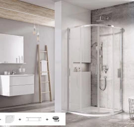 Dušo komplektas 5 in 1 Blix Slim Ravak SET6 - BLSCP4 90x90 komplektas, blizgi+Transparent SET6 Dušo komplektas 5 in 1 Blix Slim Ravak SET6 - BLSCP4 90x90 komplektas, blizgi+Transparent SET6