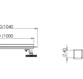 Dušo latakas Slim &amp; Low ProLine Inox 80cm nerūdijantis plienas