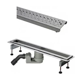 Dušo latakas Viega su grotelėmis ir kojelėmis 100 cm