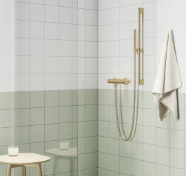 Dušo maišytuvas be dušo komplekto Ravak ES 032.60GLB, šlifuoto aukso, X070604