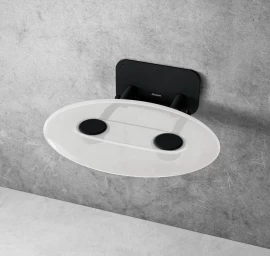 Dušo sėdynė Ovo P II, opal/juoda