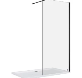 Dušo sienelė AQUALUX Walk-in, 100x200cm juoda sp.