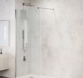 Dušo sienelė Balneo Walk-in Beira 120 cm chromo spalvos profilis, K0101020110-8