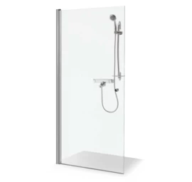 Dušo sienelė Brasta Glass Laura 100 cm, blizgus profilis, skaidrus stiklas