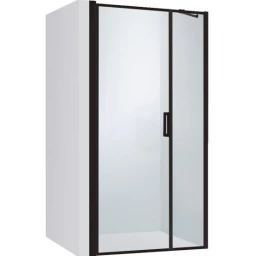 Dušo sienelė Brasta Glass Rita 120 cm, juodas profilis, skaidrus stiklas