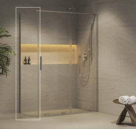 Dušo sienelė Ravak ROPS 80, blizgi+stiklas Transparent, X90V40C00Z1