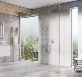 Dušo sienelė Ravak Walk-In Free Set 120, chromas+stiklas Transparent, GW9FG0C0SZ1